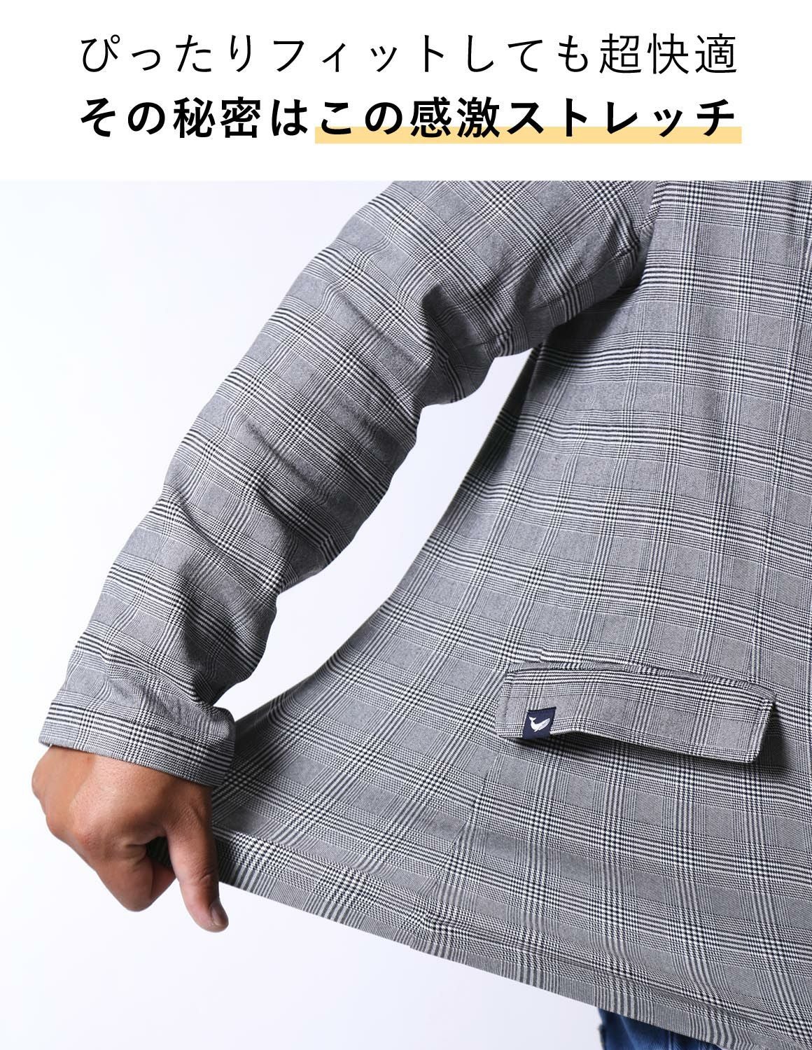 感鯨グレンチェックジャケットテーラードブレザー2L/3L/4L | QZILLA by