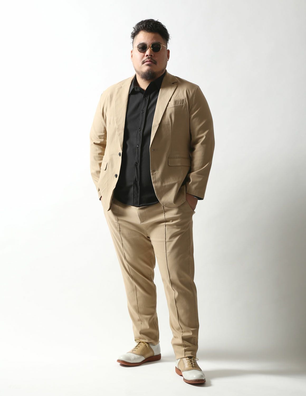 大きいサイズ メンズ】極鯨セットアップ ストレッチ オールシーズン