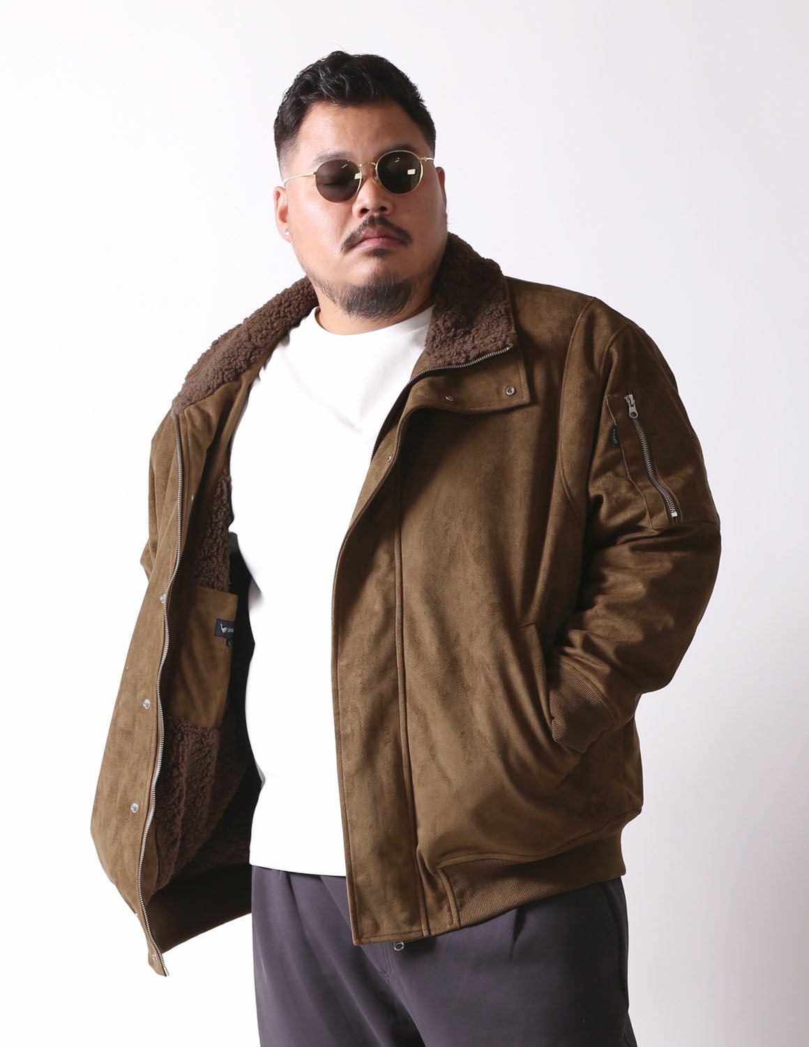 大きいサイズ メンズ】QZILLA Hard Boa QZ-1 ジャケット アウター 裏