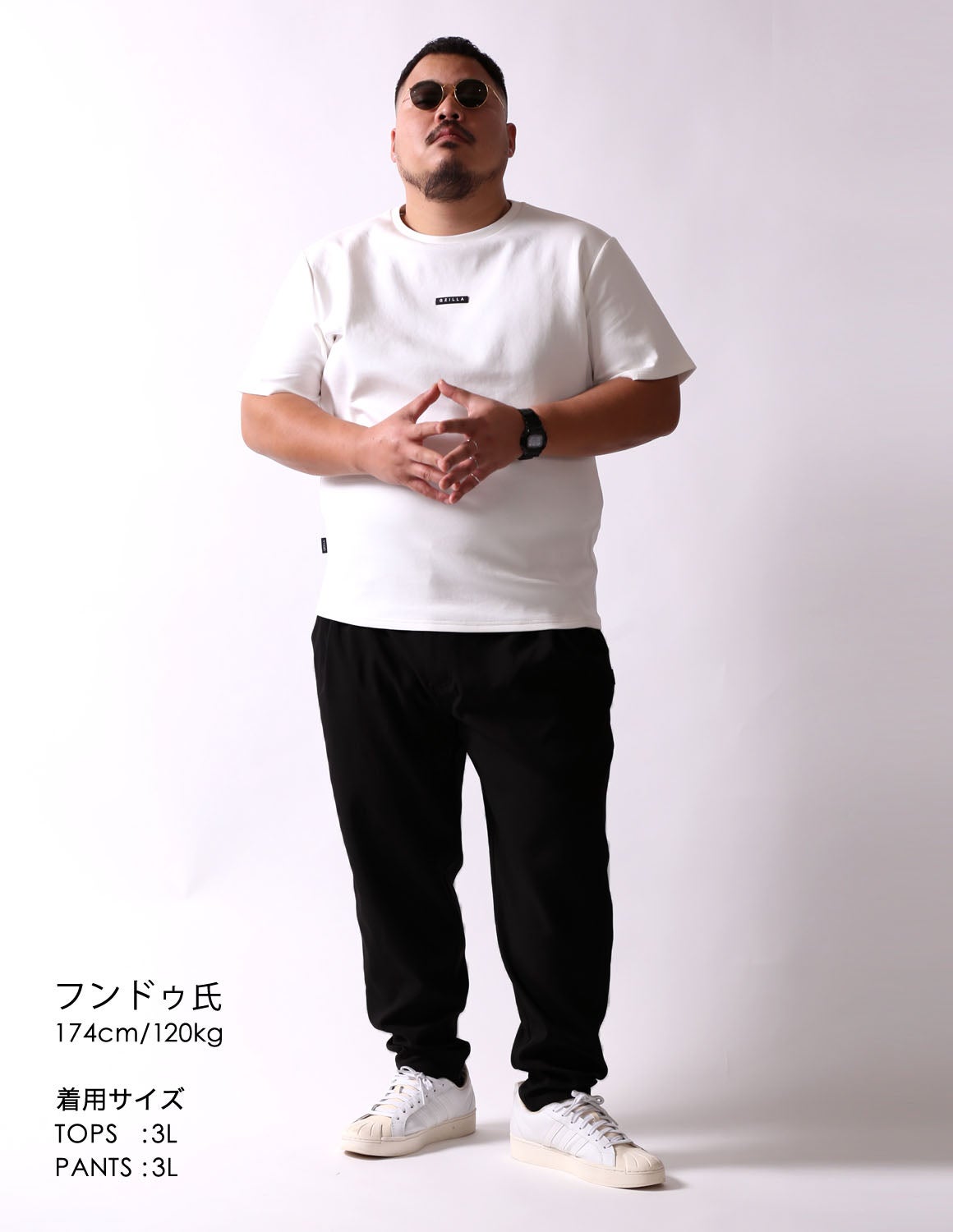 大きいサイズ メンズ】QZILLA 感鯨Tシャツ2.0 Rubber ラバーワッペン