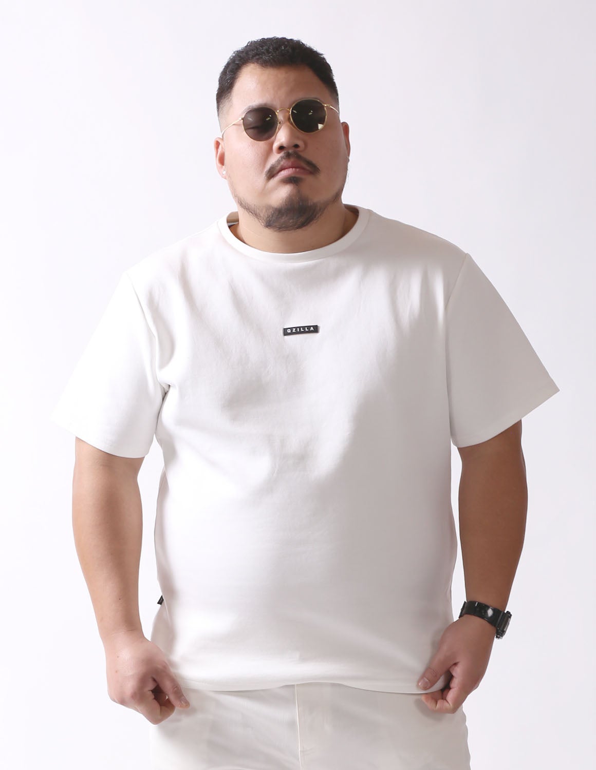 大きいサイズ メンズ】QZILLA 感鯨Tシャツ2.0 Rubber ラバーワッペン