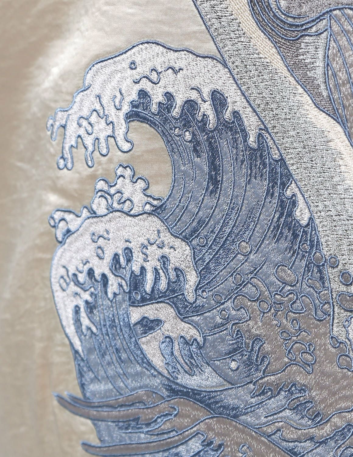 大きいサイズ メンズ】 [QZILLA] 極鯨 スカジャン 鯨刺繍 生地切替 2L