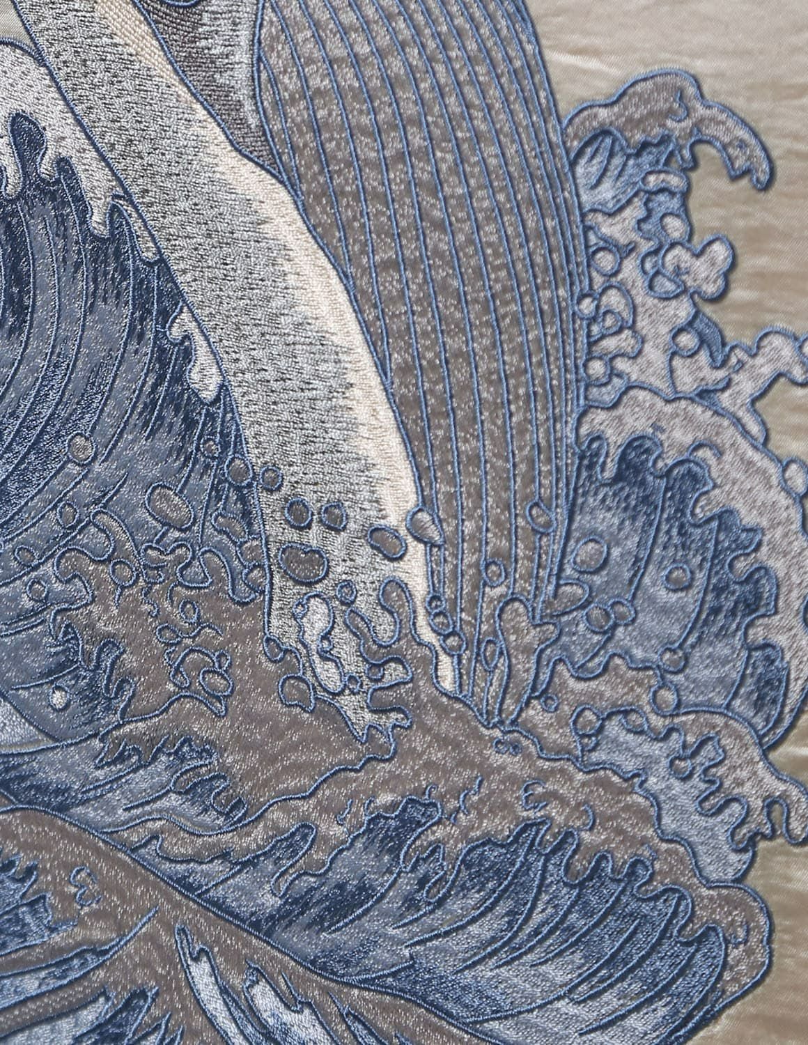 大きいサイズ メンズ】 [QZILLA] 極鯨 スカジャン 鯨刺繍 生地切替 2L