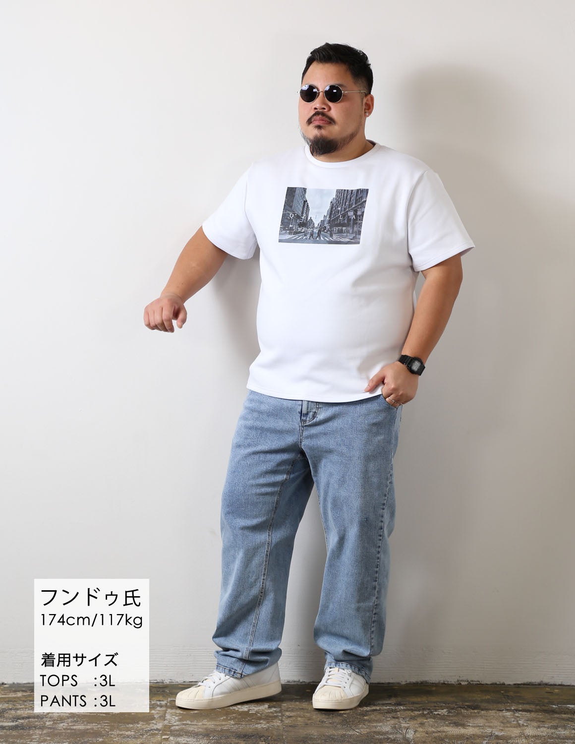 大きいサイズ メンズ】QZILLA 感鯨Tシャツ2.5 Photo プリント 半袖T