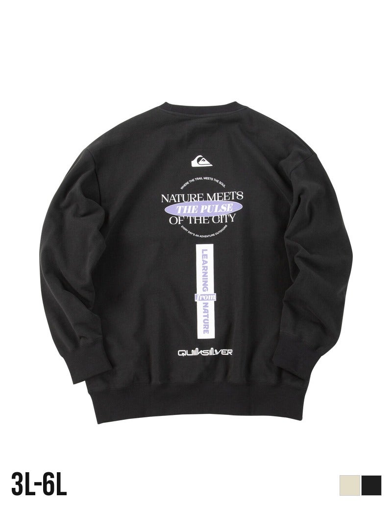 大きいサイズ メンズ Quiksilver クイックシルバー トレーナー スウェット QS MEETS バックプリント 3L-6L