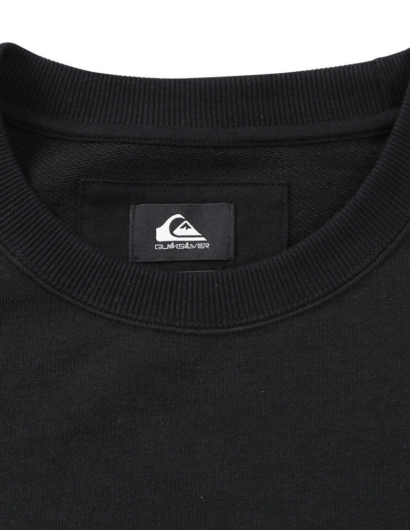 大きいサイズ メンズ Quiksilver クイックシルバー トレーナー スウェット ブラック 襟元