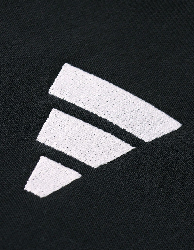 大きいサイズ メンズ adidas アディダス パーカー ESS+3S スウェット フルジップ フーディ ブラック 胸 ロゴ刺繍