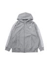 大きいサイズ メンズ adidas アディダス パーカー ESS+3S スウェット フルジップ フーディ ミディアムグレーヘザー 正面