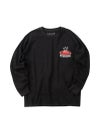 大きいサイズ メンズ SEVEN2 セブンツー ロンT 長袖Tシャツ 天竺 クラウンロゴ ブラック 正面
